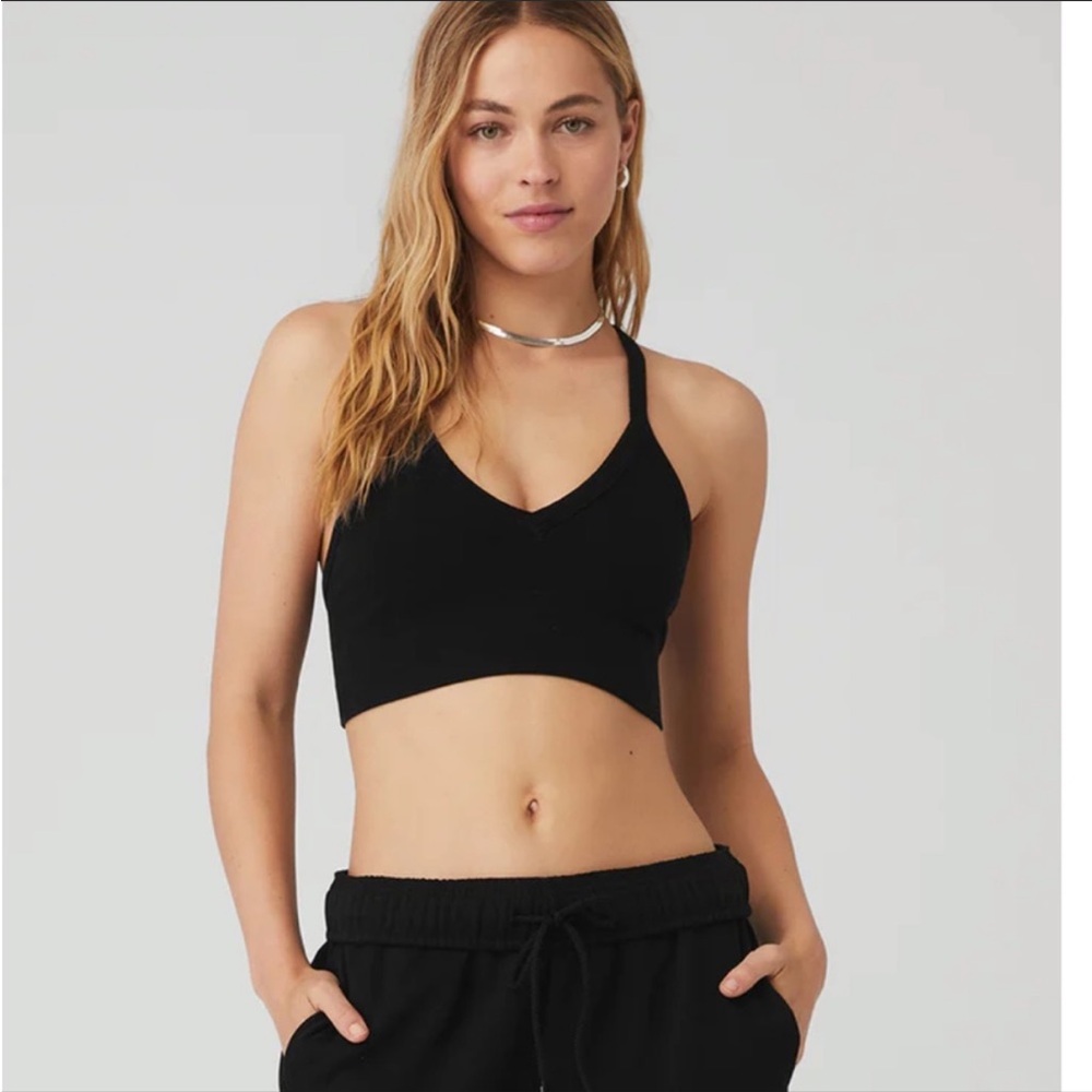 Alo seamless ribbed low back bra